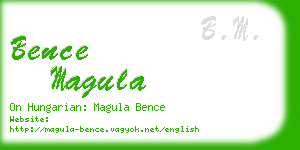 bence magula business card